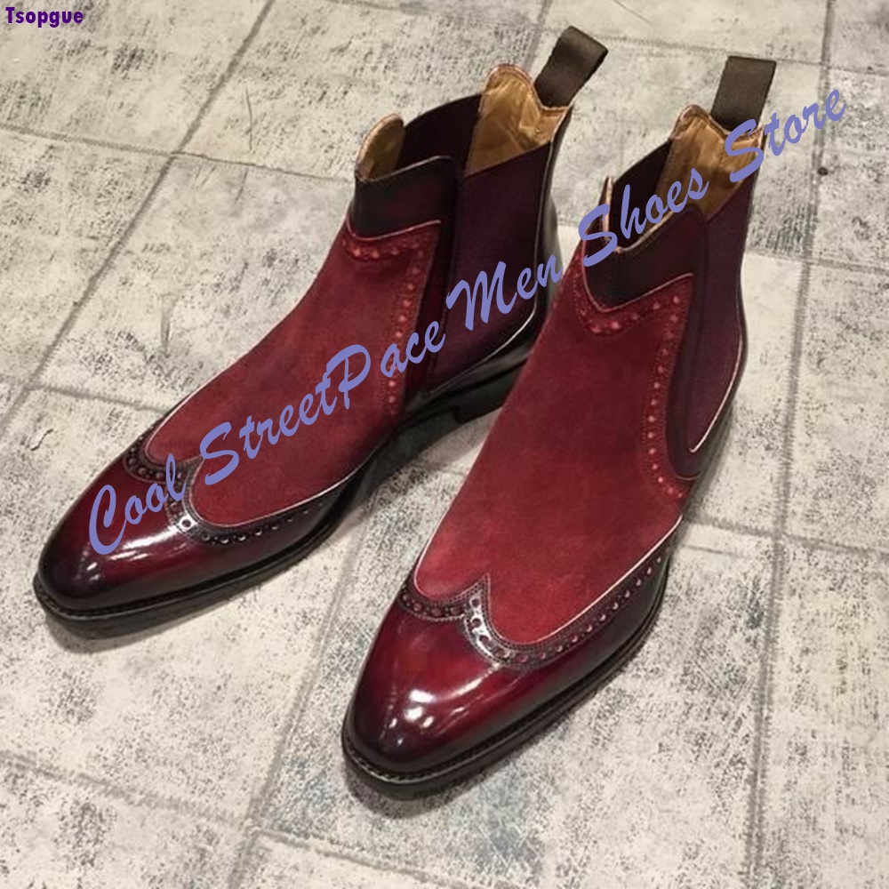 Men Vintage Red Two Tone Chels - огляд і ціна Leather Shoe Polish