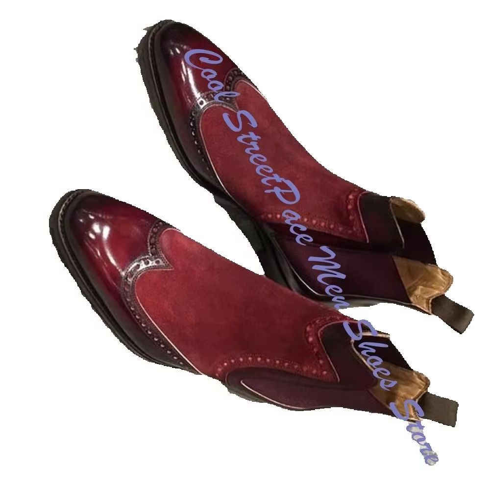 Men Vintage Red Two Tone Chels - огляд і ціна Leather Shoe Polish