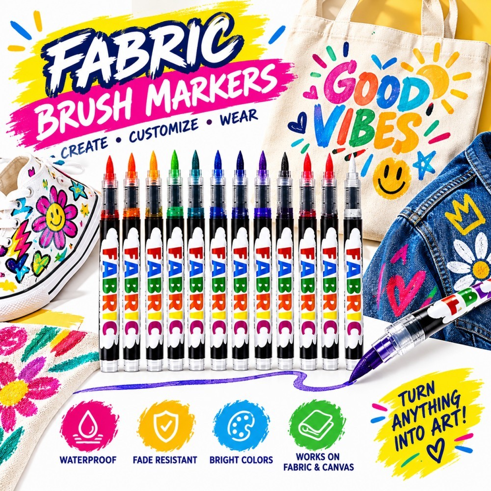 12/24/36 Colors Fabric Markers - огляд і ціна Shoe Brush